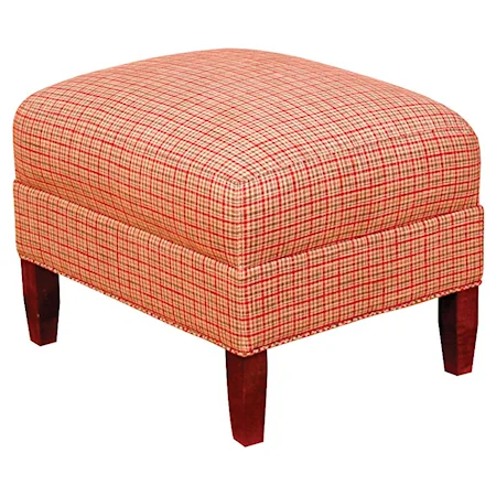 Upholstered Francis Ottoman with Tapered Mission Style Legs
